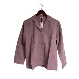 NEW Sleepy Doe PJ Set Gingham Plaid Organic Cotton Sleepwear Size M